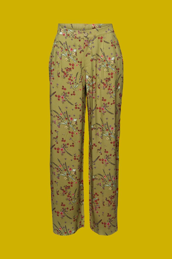 Wide leg trousers, LENZING™ ECOVERO™, PISTACHIO GREEN, detail image number 7