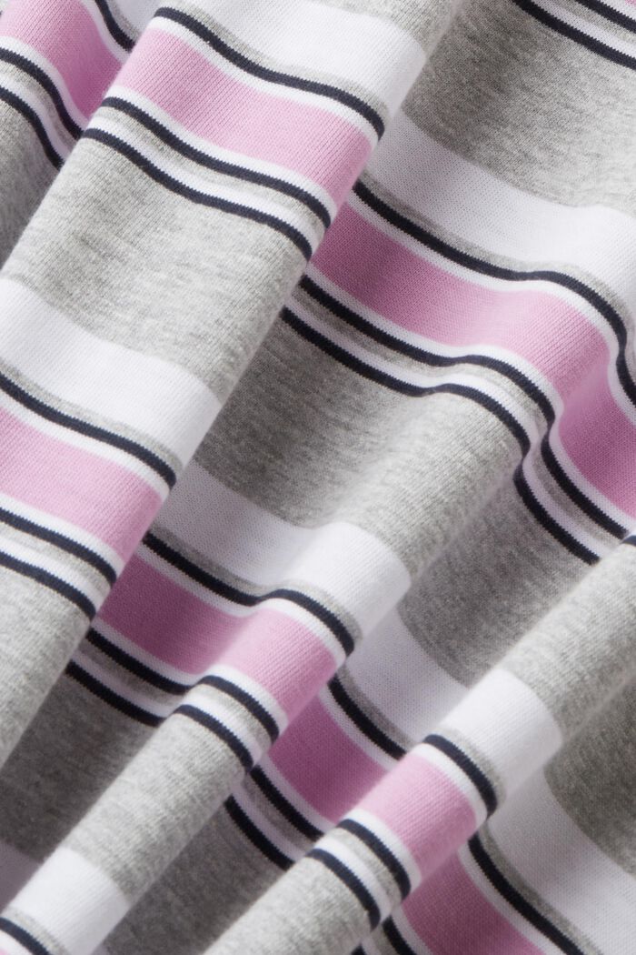 Sustainable cotton striped T-shirt, LILAC, detail image number 4