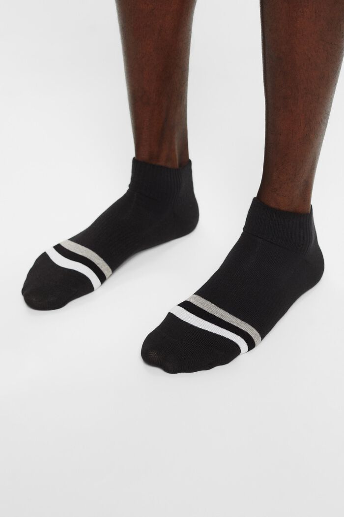 2-Pack Striped Socks, BLACK, detail image number 1