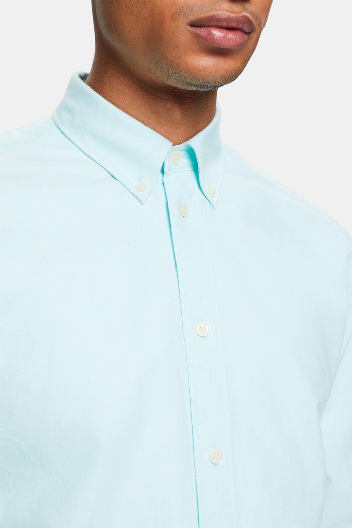 Cotton Oxford Shirt, LIGHT AQUA GREEN, detail image number 3