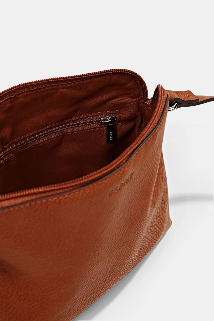 Faux Leather Shoulder Bag, RUST BROWN, detail image number 3