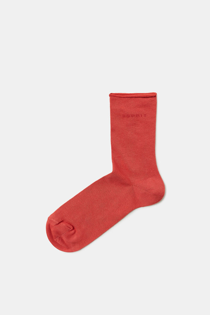 2-Pack Chunky Knit Socks, ORANGE RED, detail image number 0