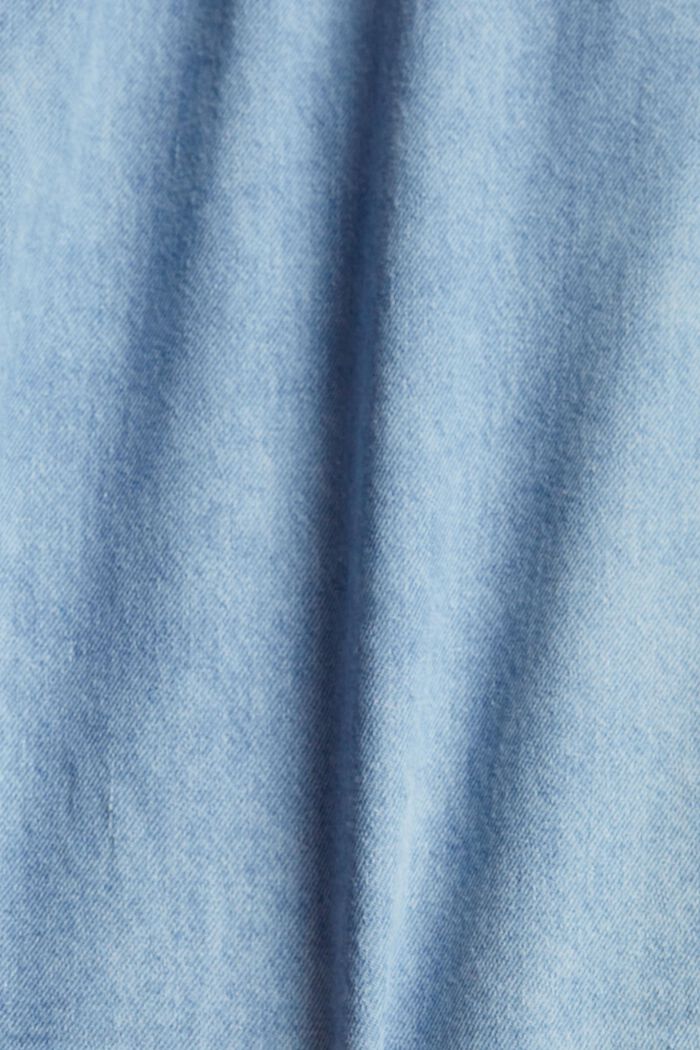 Linen blend: jeans in a paper bag style, BLUE MEDIUM WASHED, detail image number 4