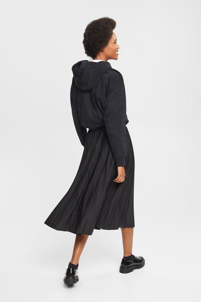 Pleated midi skirt, BLACK, detail image number 3