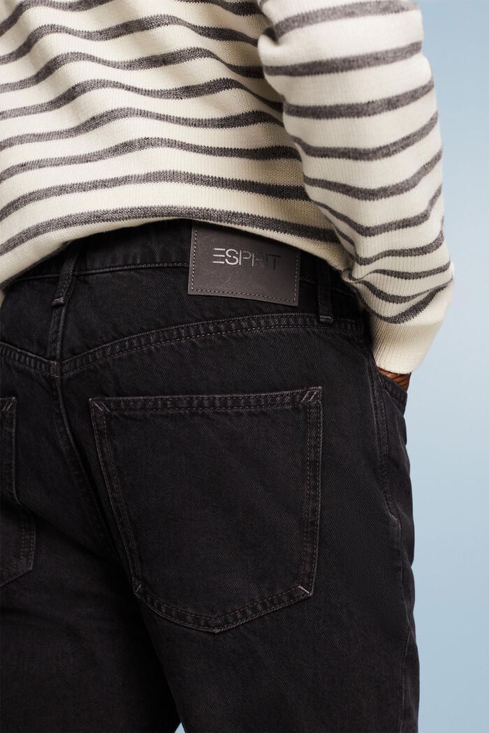 Mid-Rise Tapered Jeans, BLACK DARK WASHED, detail image number 3