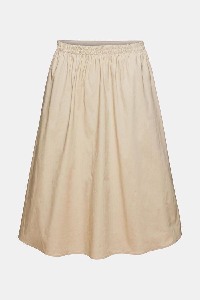 Midi skirt with a stretchy waistband