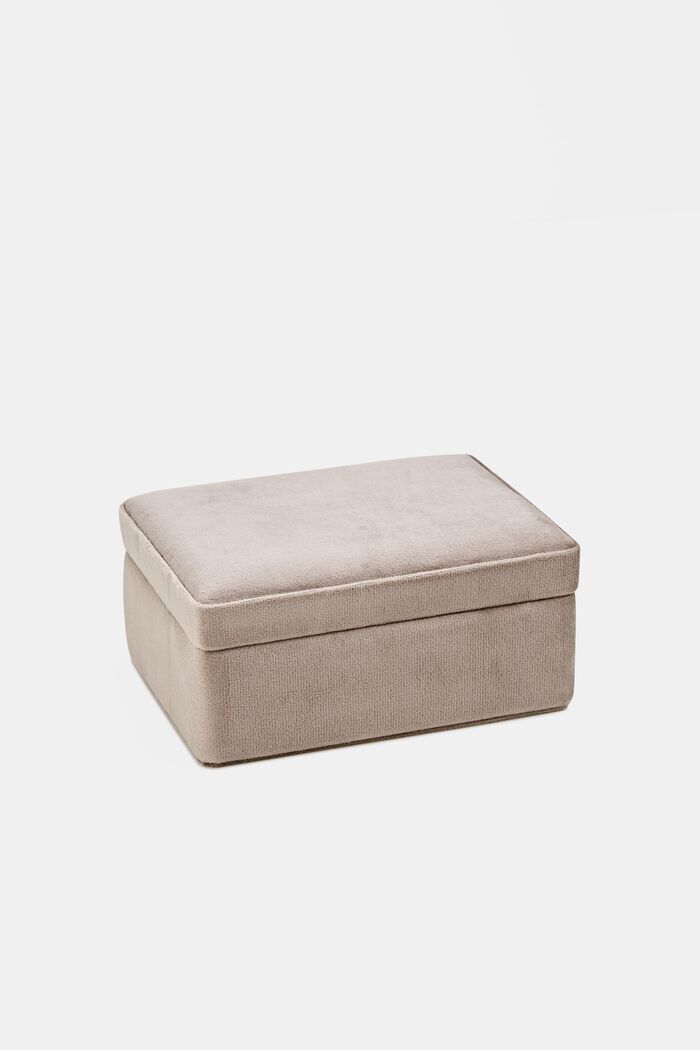 Velvet box with a lid, BEIGE, detail image number 0
