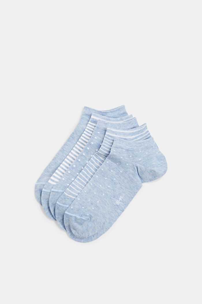 5-pack of trainer socks, organic cotton, JEANS, detail image number 0
