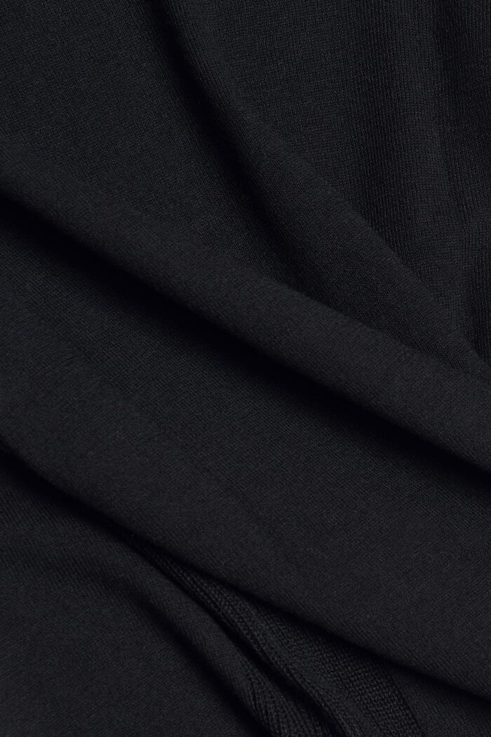 V-neck cardigan made of blended organic cotton, BLACK, detail image number 1