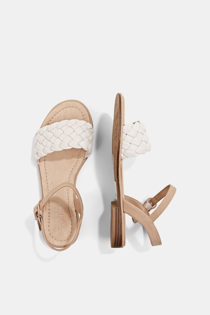 Sandals with braided straps, OFF WHITE, detail image number 1