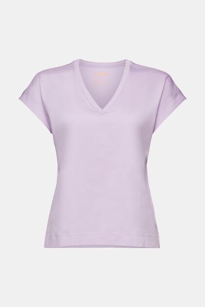 V-Neck Mercerized Pima Cotton T-Shirt