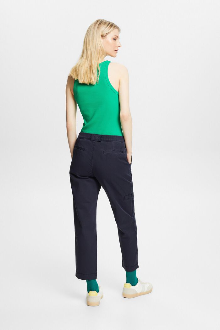 Capri trousers in pima cotton, NAVY, detail image number 2
