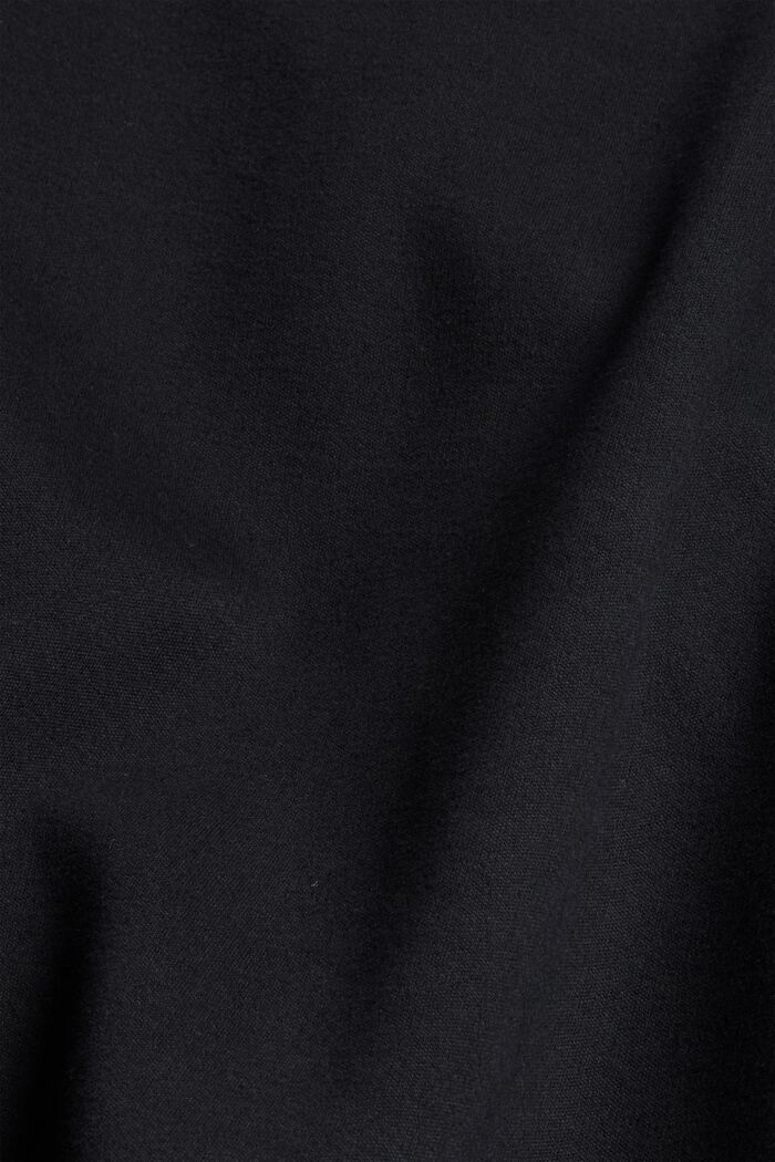 Sweatshirt hoodie, organic cotton blend, BLACK, detail image number 4