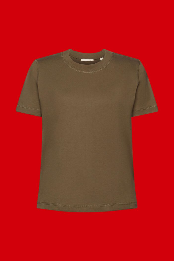 Loose T-shirt, 100% cotton, KHAKI GREEN, detail image number 6