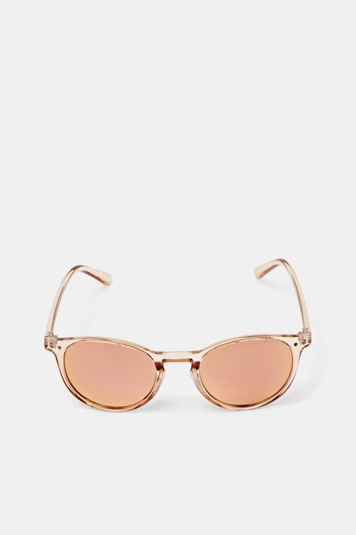 Unisex sunglasses with mirrored lenses, BEIGE, detail image number 0