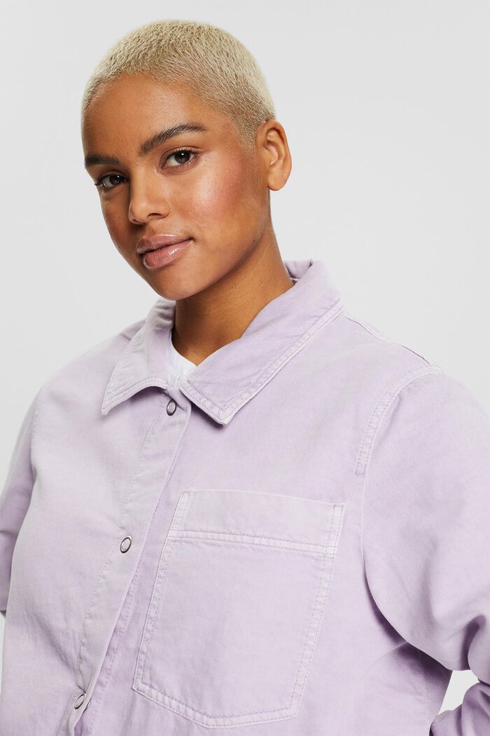 CURVY overshirt made with TENCEL™, LILAC, detail image number 5