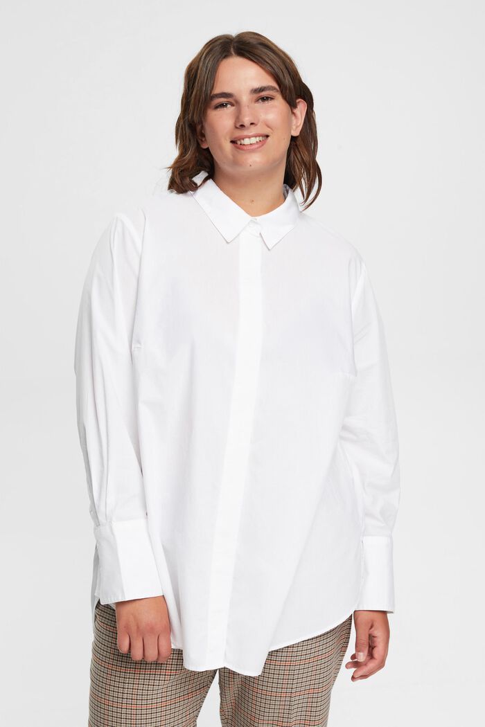 CURVY cotton shirt blouse