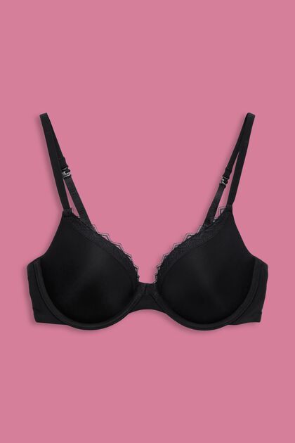 Push-up bra trimmed with lace