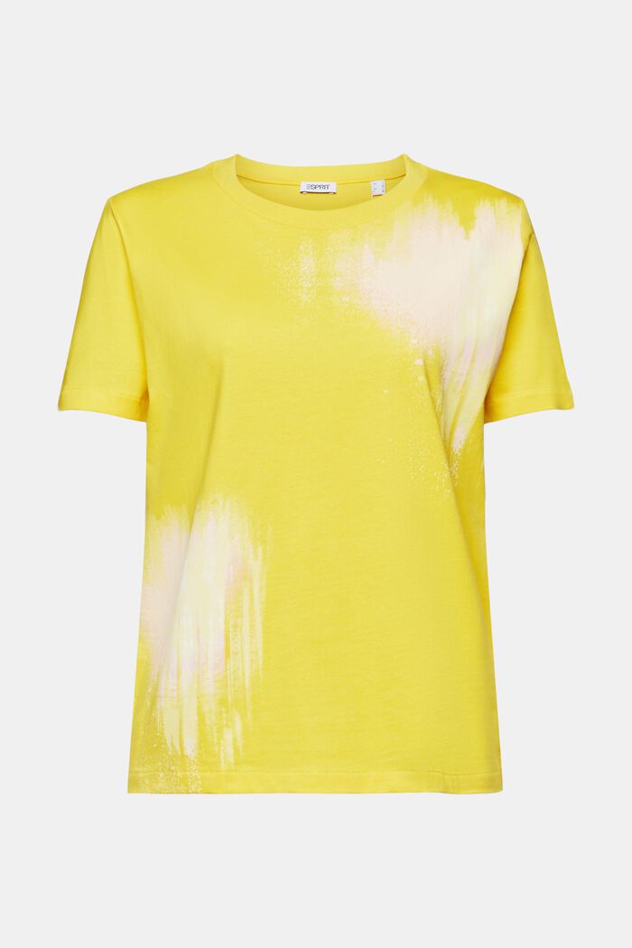 Graphic Print Cotton T-Shirt, YELLOW, detail image number 5