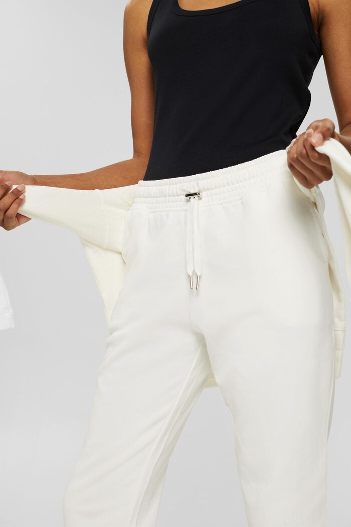 Tracksuit bottoms made of 100% cotton, OFF WHITE, detail image number 2