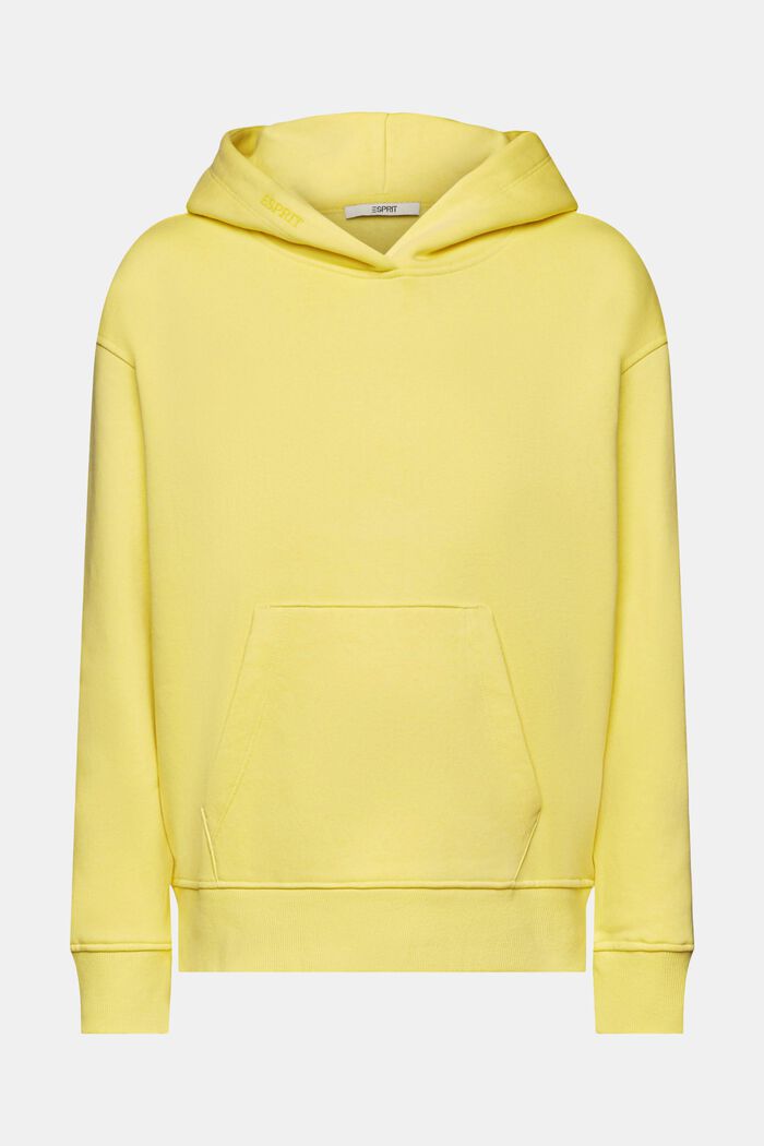 Embroidered Logo Hoodie, LIGHT YELLOW, detail image number 6