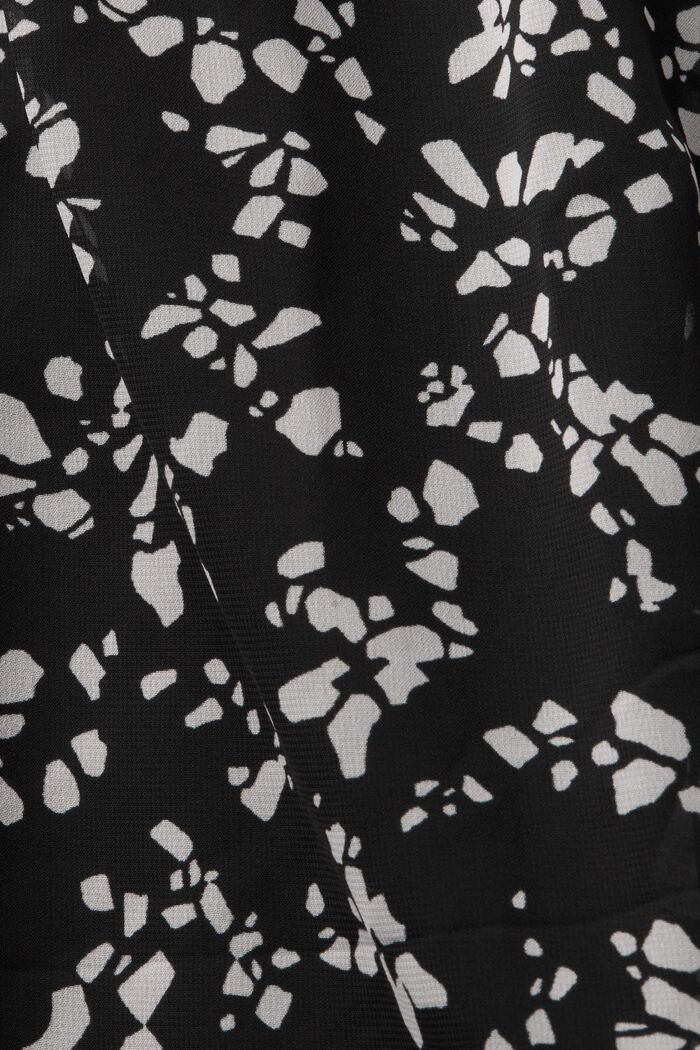 Printed Chiffon Blouse, BLACK, detail image number 4