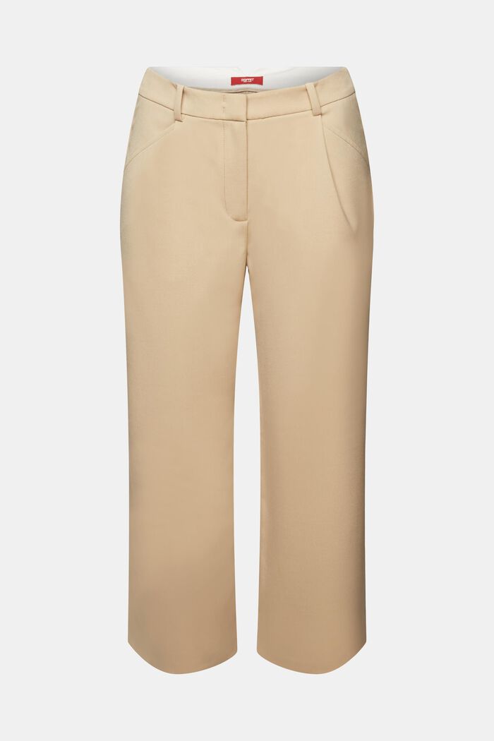 ESPRIT - High-rise culottes with waist pleats at our online shop