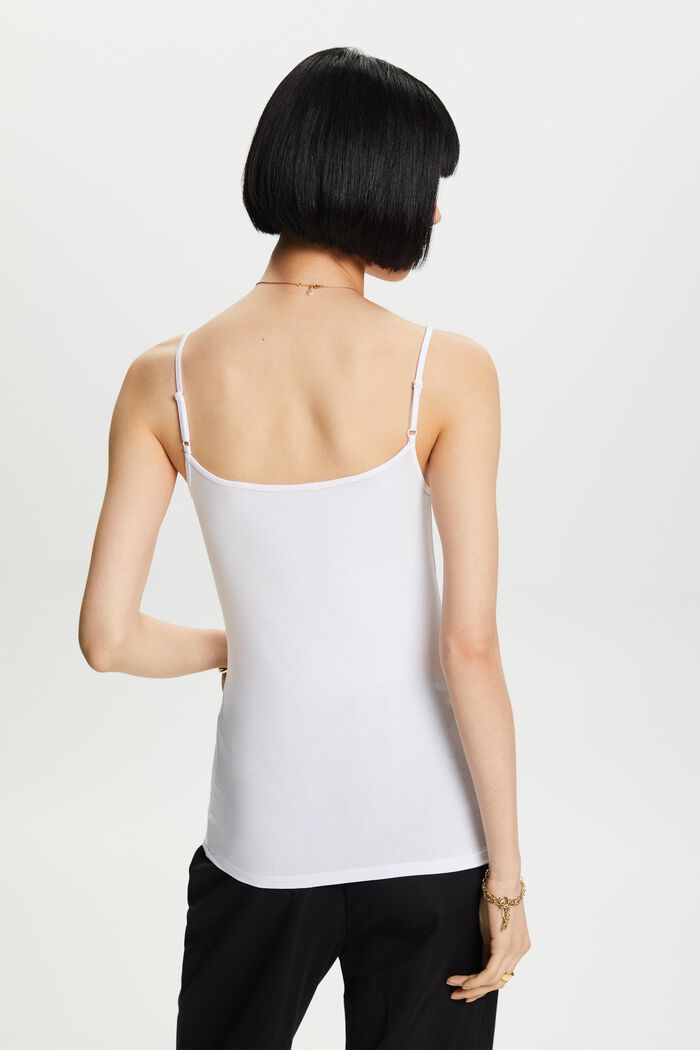 Jersey Camisole, WHITE, detail image number 3