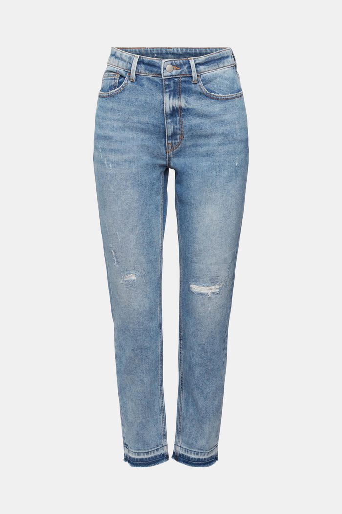 Distressed mom fit jeans