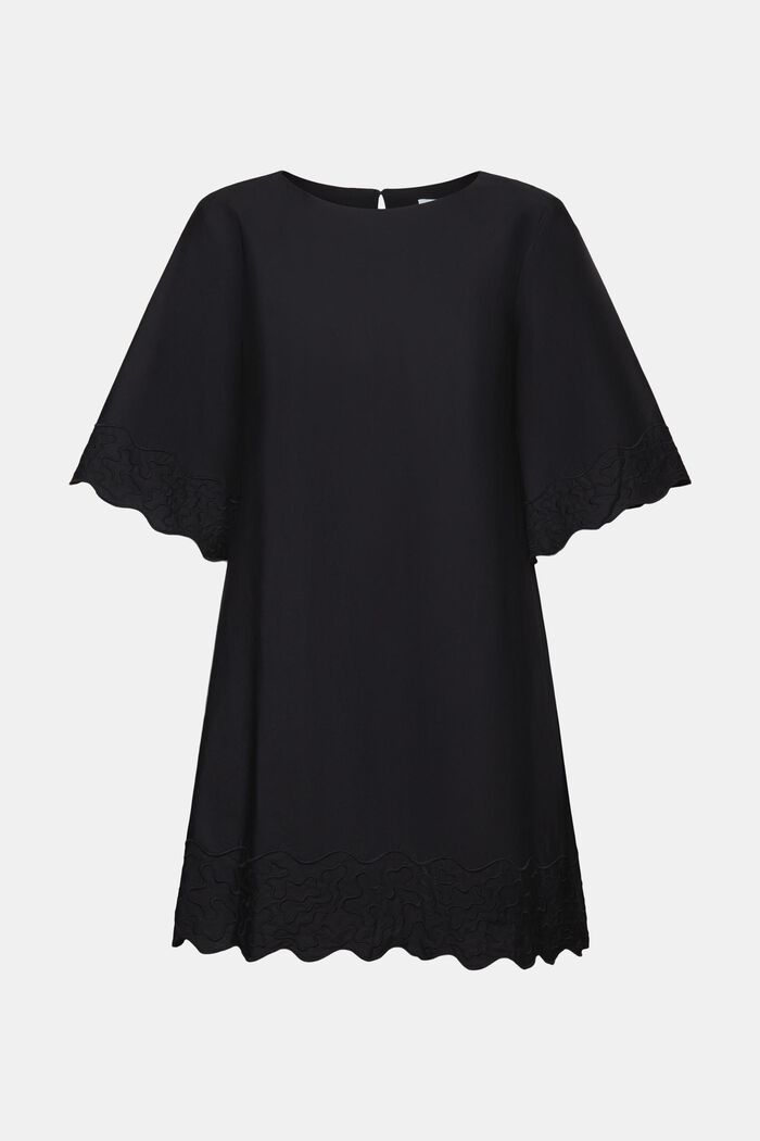 Embroidered Bell Sleeve Mini Dress, BLACK, detail image number 6