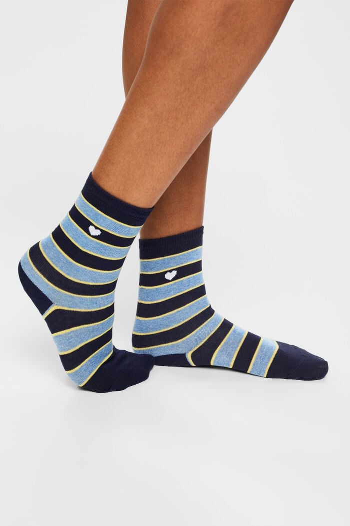 2-Pack Striped Socks, SPACE BLUE, detail image number 1