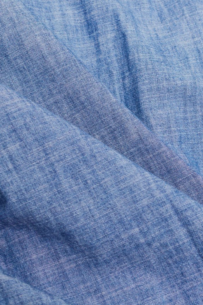 Chambray Button-Down Shirt, BLUE MEDIUM WASHED, detail image number 6