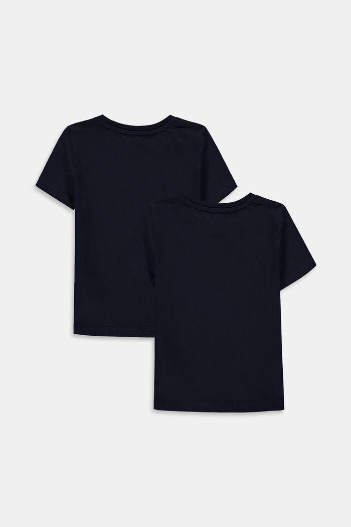Double pack of T-shirts made of 100% cotton, NAVY, detail image number 1