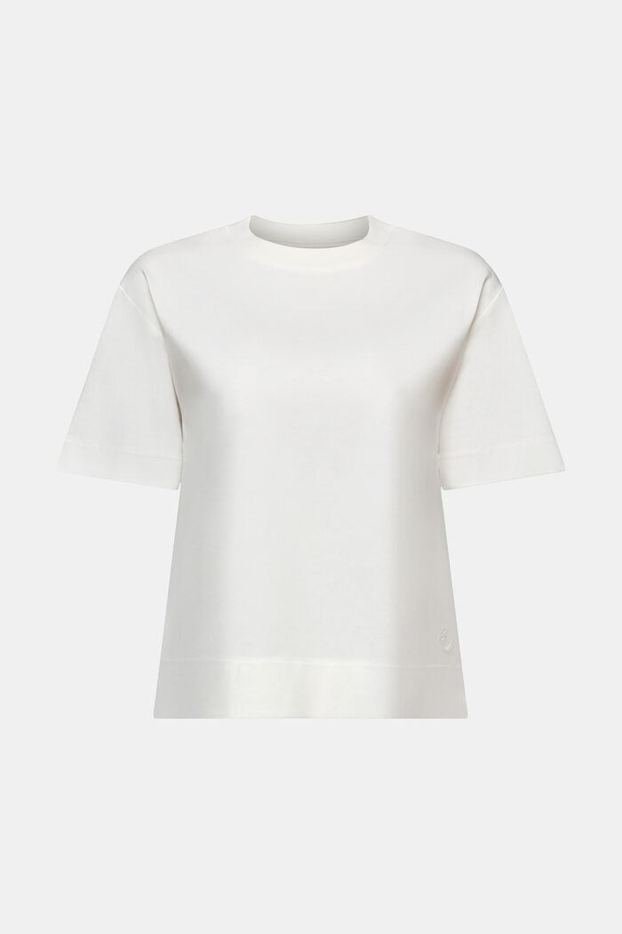 Pima Cotton Crewneck T-Shirt, OFF WHITE, detail image number 6