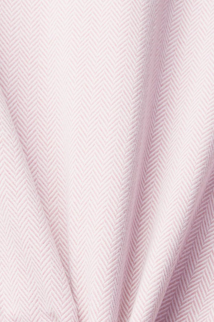 Half-zip long sleeve top with herringbone pattern, LAVENDER, detail image number 4