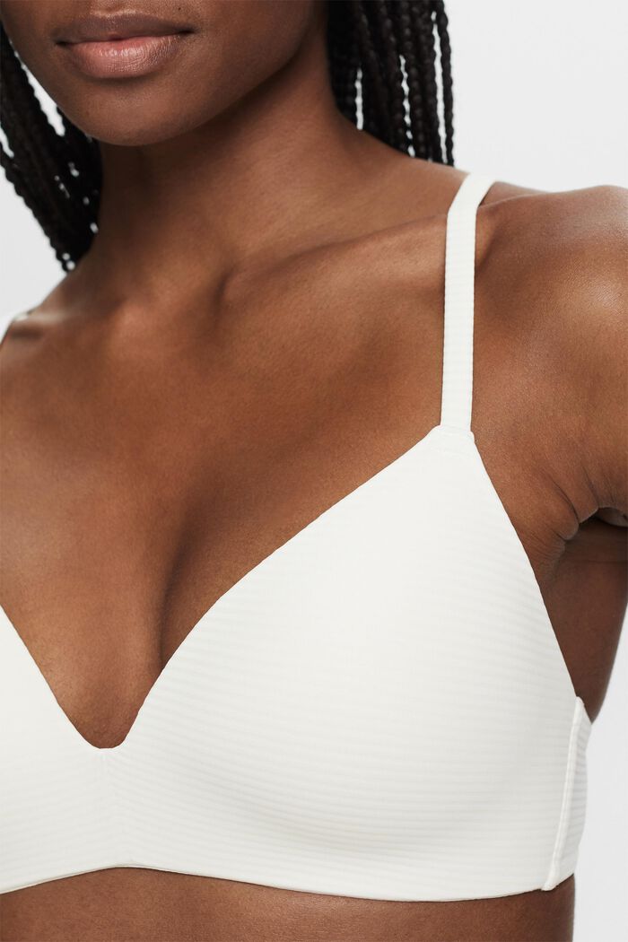 Padded Wireless Microfiber Bra, OFF WHITE, detail image number 1