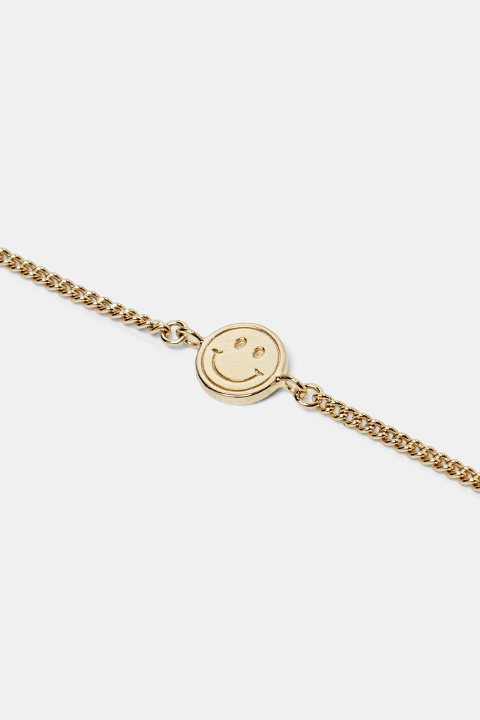 Smiley Sterling Silver Bracelet, GOLD, detail image number 1