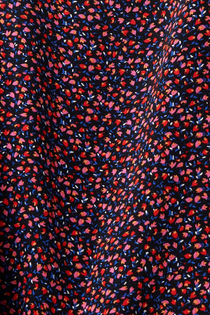 Floral midi dress with buttons, BLACK, detail image number 5