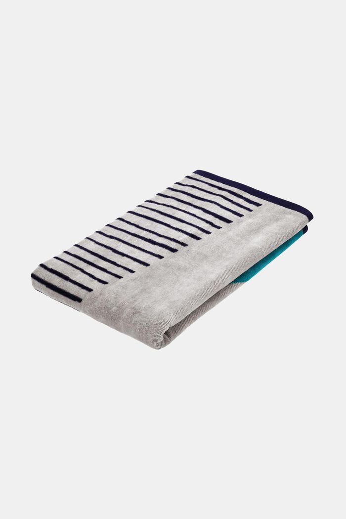 Beach towel in striped design, DEEP WATER, detail image number 2