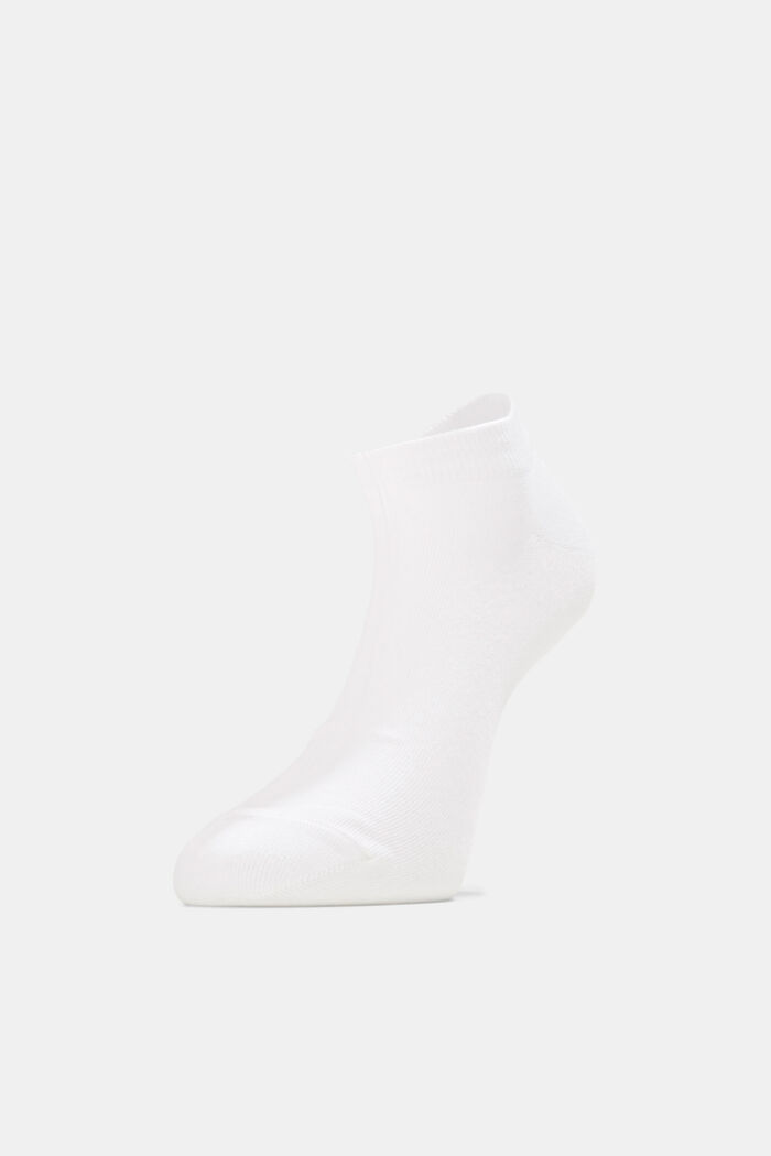 Double pack of trainer socks in an organic cotton blend, WHITE, detail image number 0