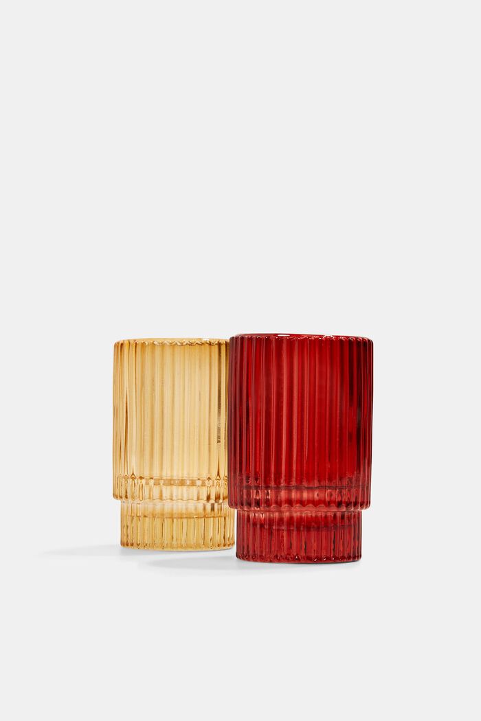 Set of two coloured candle jars, RED, detail image number 0