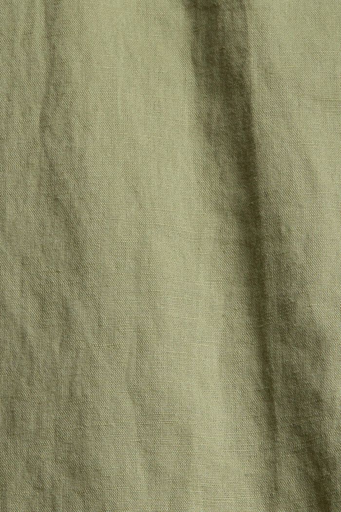 Linen blend oversized blouse, LIGHT KHAKI, detail image number 1