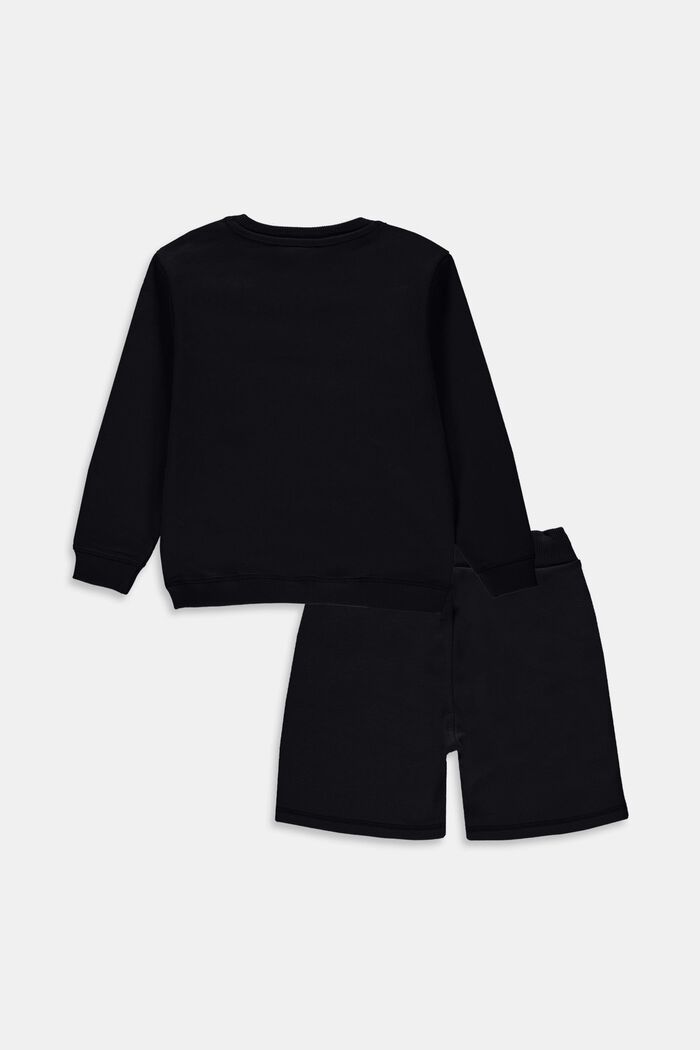 Mixed set: Sweatshirt and shorts, BLACK, detail image number 1