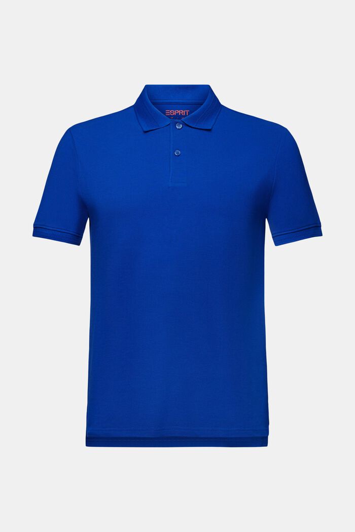 Pima Cotton Piqué Polo Shirt, BRIGHT BLUE, detail image number 6
