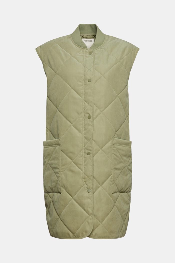 Made of recycled material: Quilted body warmer with zip