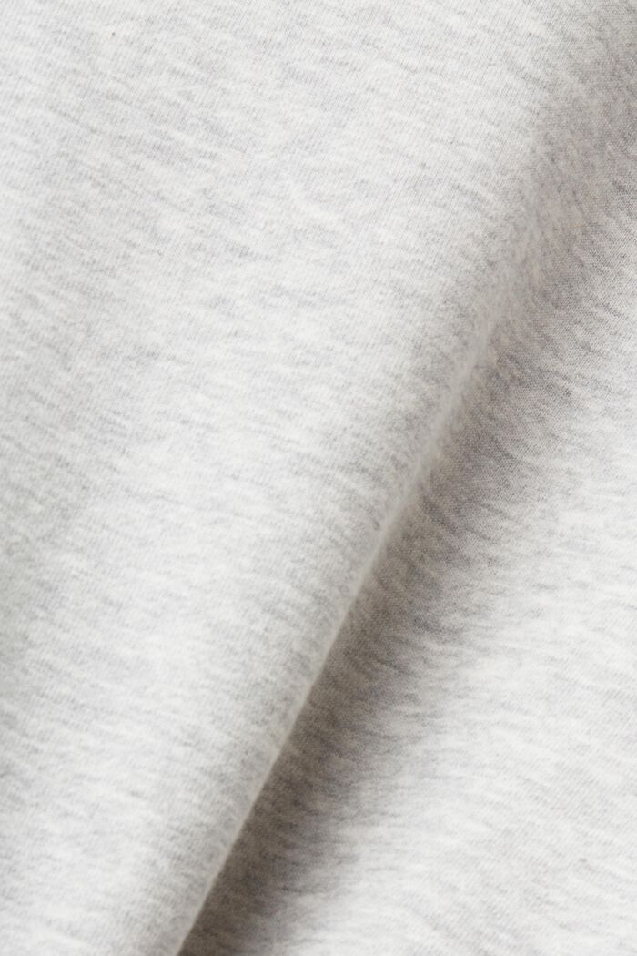 Cropped varsity patch sweatshirt, LIGHT GREY, detail image number 5