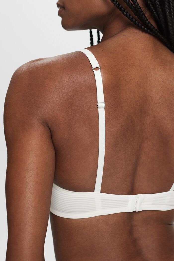 Padded Wireless Microfiber Bra, OFF WHITE, detail image number 3
