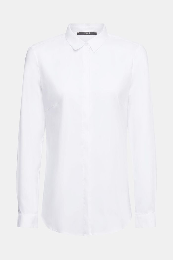 Poplin Shirt Blouse, WHITE, detail image number 5