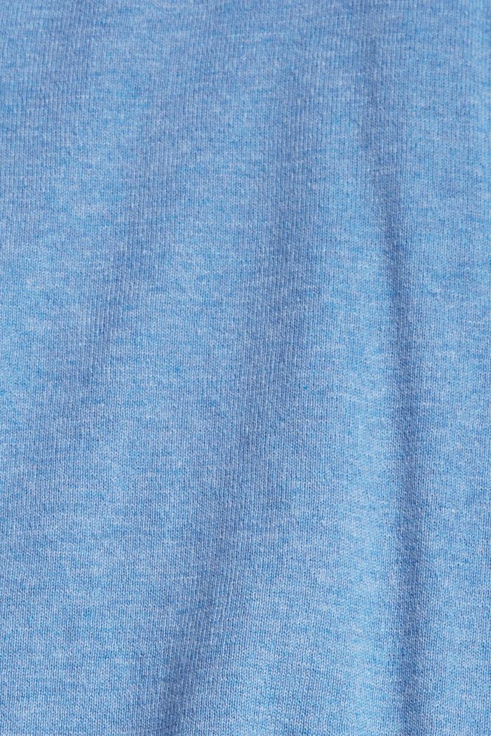 Fine knit jumper in 100% cotton, LIGHT BLUE LAVENDER, detail image number 1