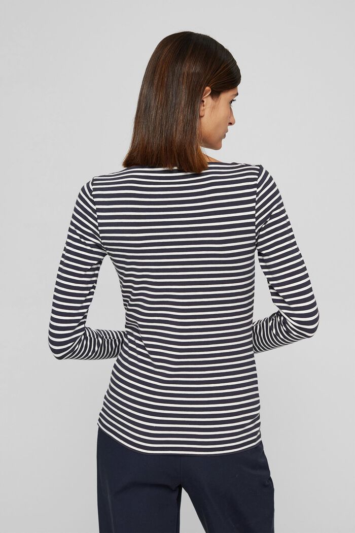 In a TENCEL™/ modal blend: Striped shirt, NAVY, detail image number 3